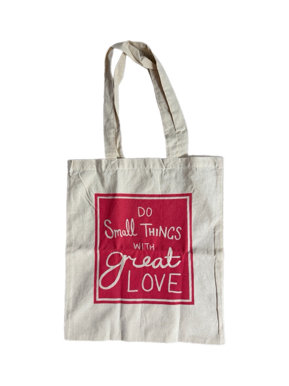 Do small things with great love canvas tote new